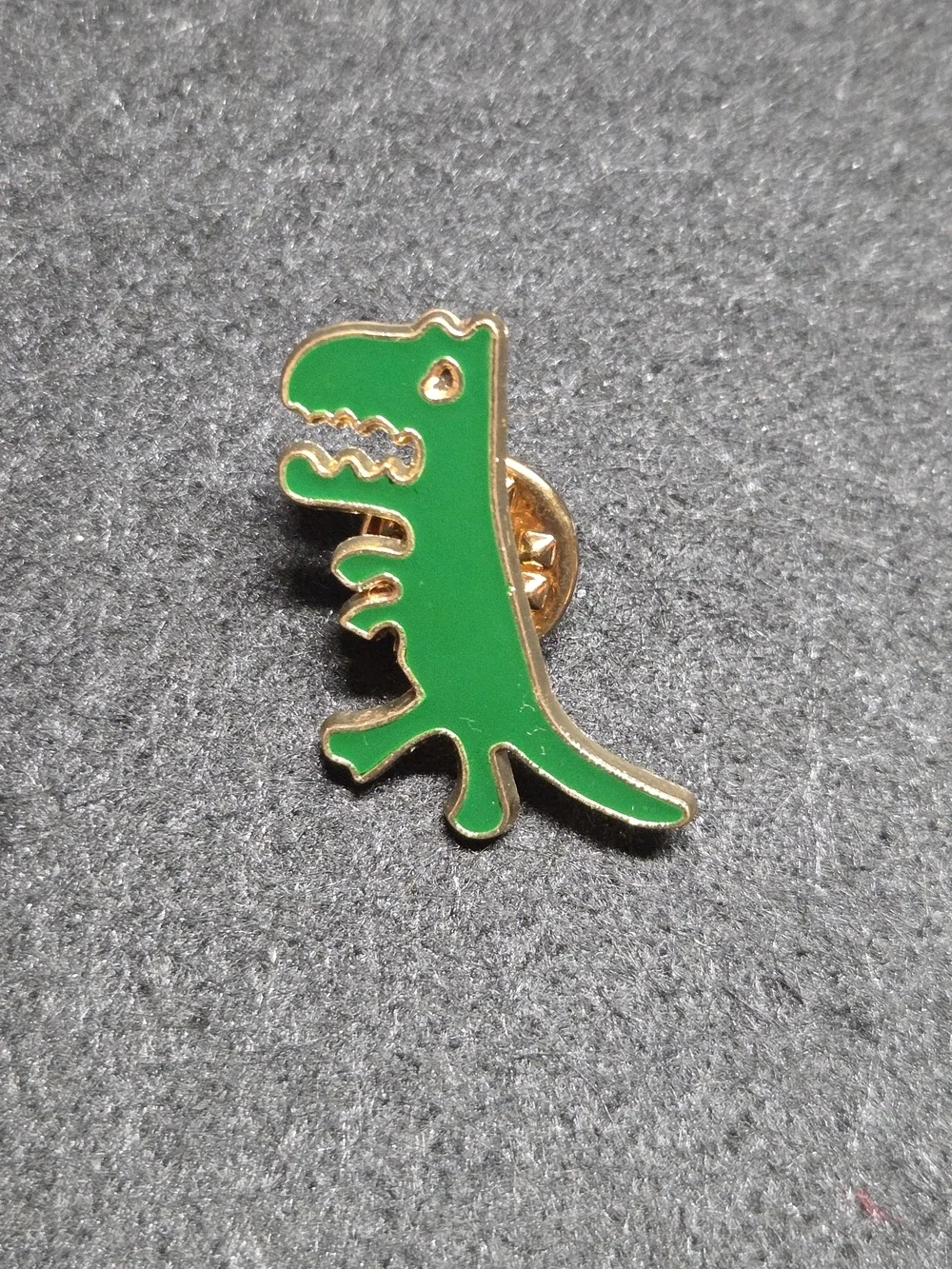 **Green Dinosaur Enamel Pin**